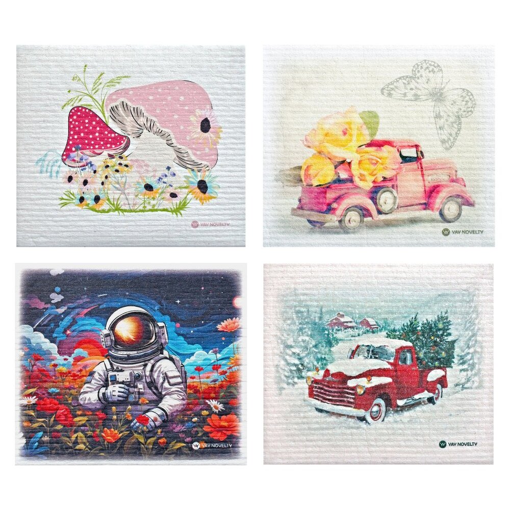 12-PK Eco-Friendly Swedish Dishcloths For Kitchen - Paper Towel Alternative